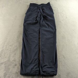 Lululemon Pants Womens 2 Blue Athletic Joggers Straight Leg Drawstring Denim